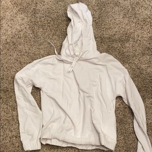 White lululemon hoddie open back